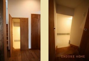 ちょっとした収納かな？と扉を開けるとびっくり!!基礎空間も使い階段下を使った広々収納が♪