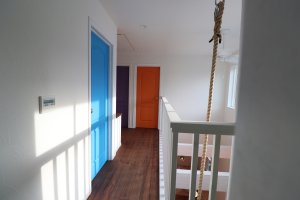 登りロープが有る吹抜け